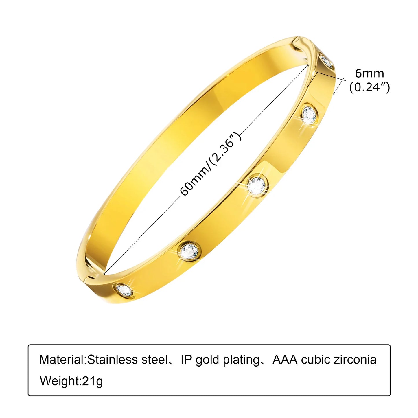 Vnox Love Tennis Chain Bracelets Round Zircon Stone Bangles Set, PVD Stainless Steel Women Jewelry Set Gift for Mom Mothers Day