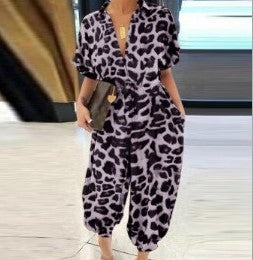 Short sleeve button Jumpsuit