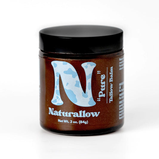 Naturallow Grass Fed & Finished Tallow Skincare - Fragrance-Free Tallow Moisturizer & Skin Care - Tallow Balm For Dry Skin - Unscented Tallow Balm - Multi-Purpose Tallow Balm 4oz