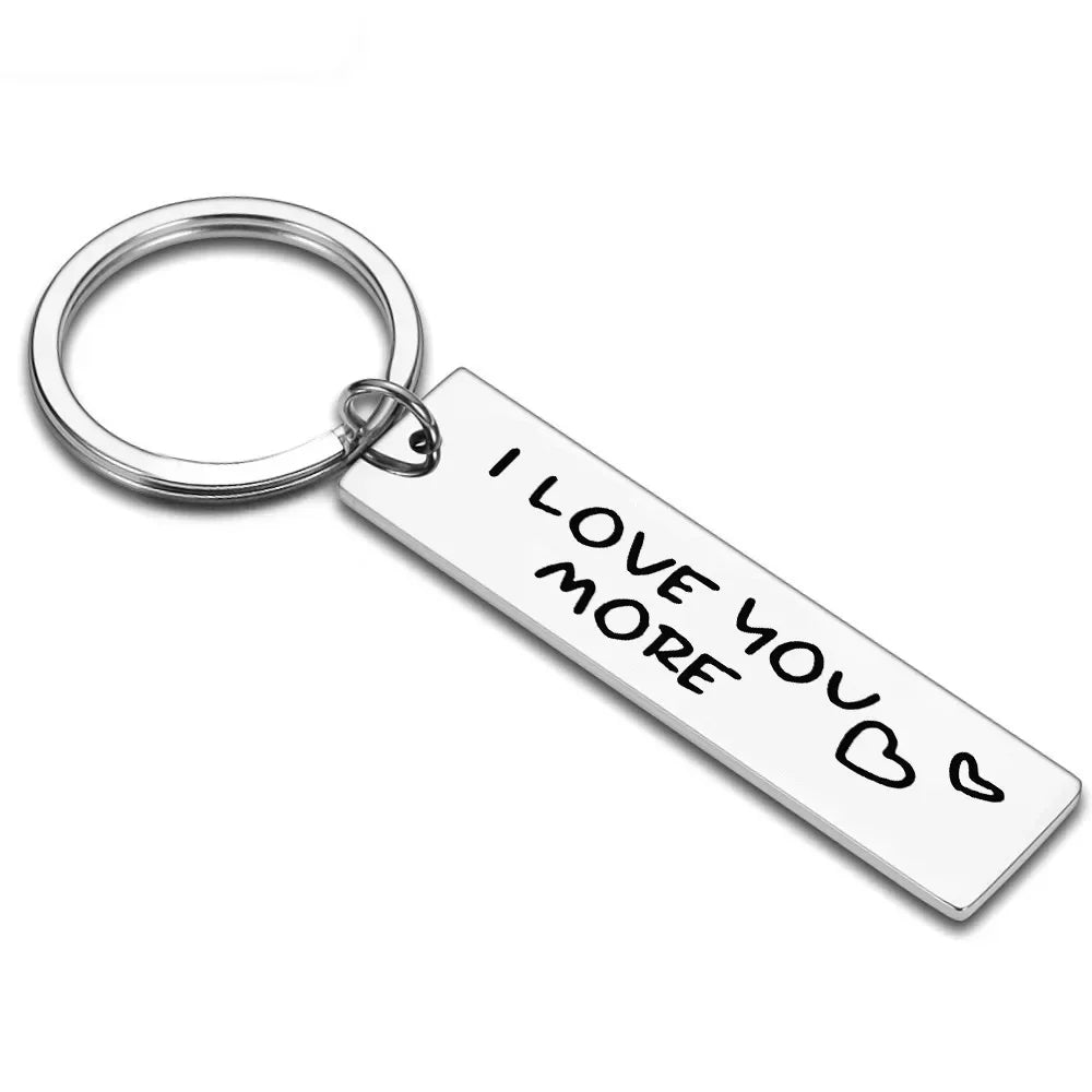 Cute Couple Keychain pendant I Love You Most BFF Girlfriend Wife key chain Valentine's Day,Mother’s Day,Christmas Gift