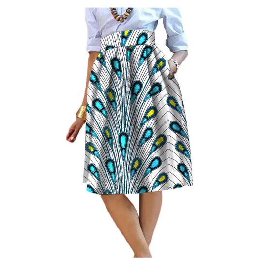 African Printed Cotton Skirt for Women