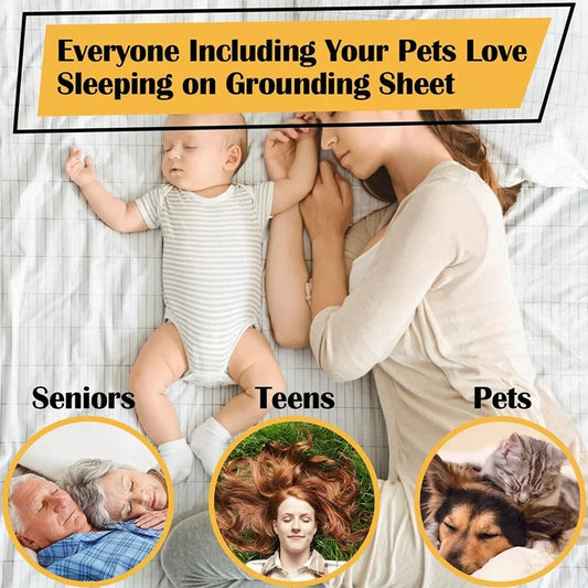 ABUM-27X52inch Grounding Sheet Conductive Silver Fiber Material Skin Friendly And Comfortable Enhance Sleep Quality
