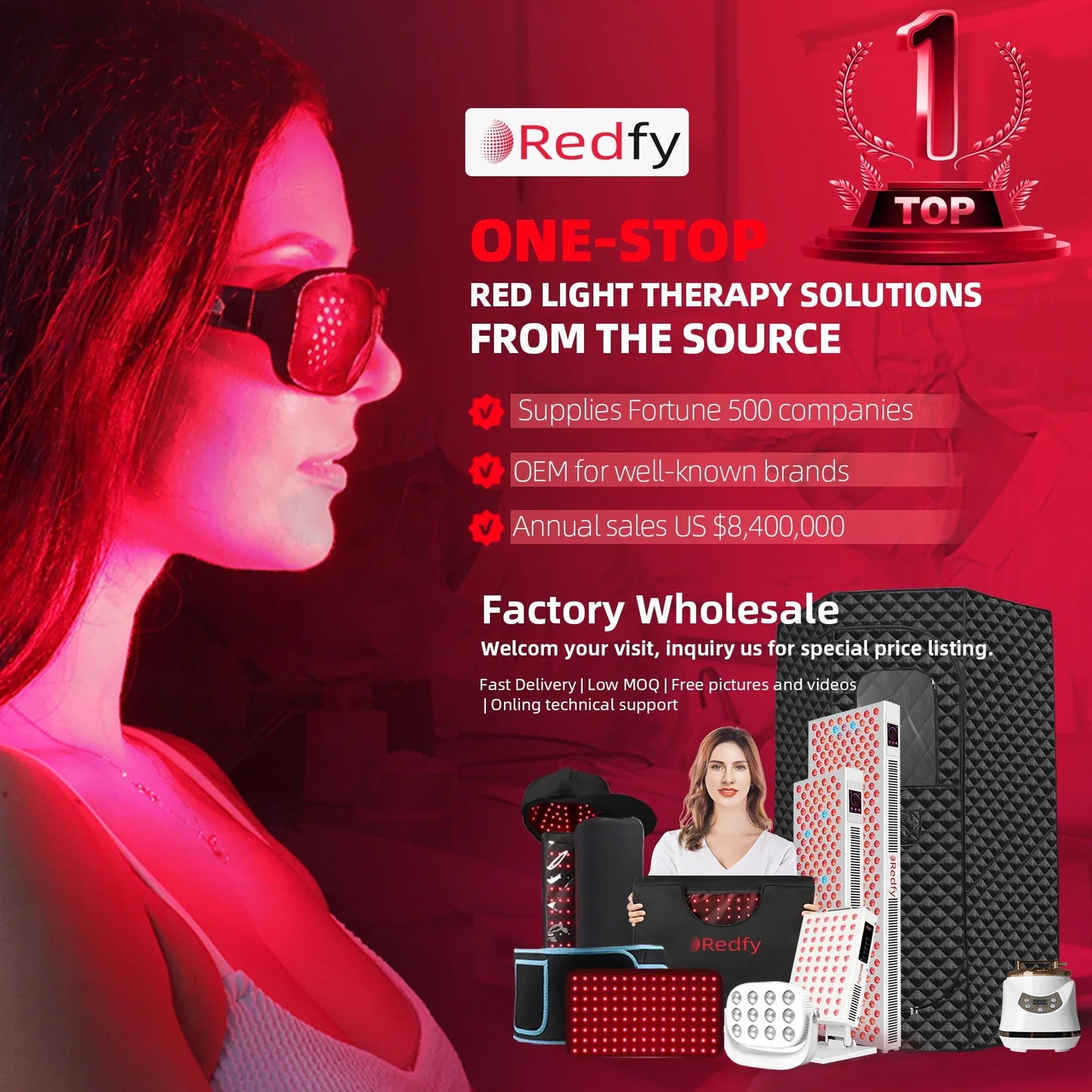 Redfy Hot Sale Led Red and Near Infrared Light Therapy Blanket Pod 660nm 850nm Red Light Therapy Full Body Mat Bed